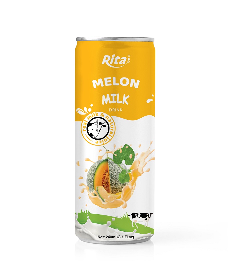 Supplier Real Milk Melon Juice 250ml Can