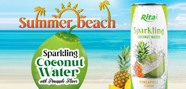 Discover the Sparkle of Paradise! – Tropical Sparkling Coconut Water with Pineapple Juice!