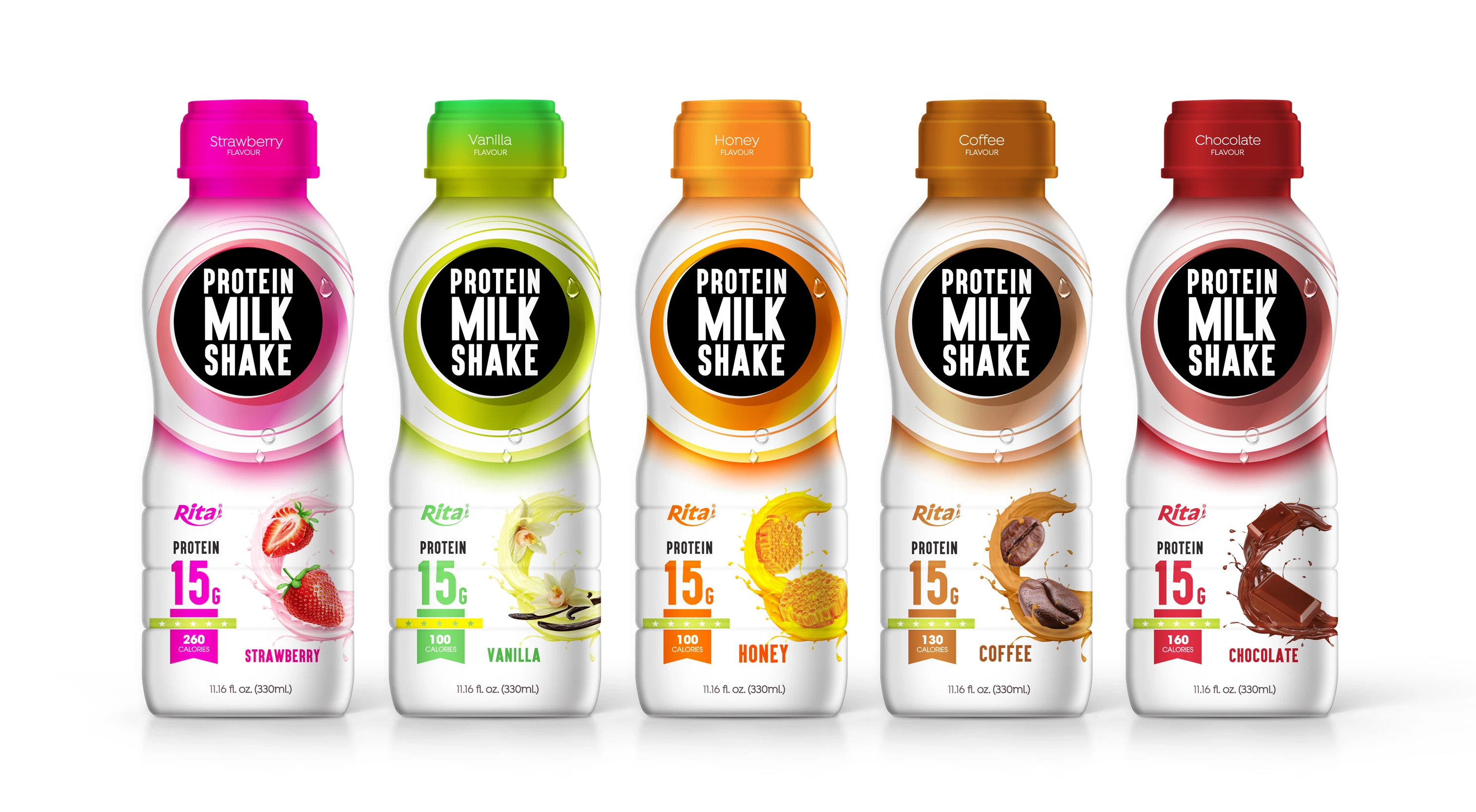 Milk Drinks Protein Milk Shake With Strawberry Flavor 330ml PP Bottle Milk Drinks Protein Milk Shake With Strawberry Flavor 330ml PP Bottle