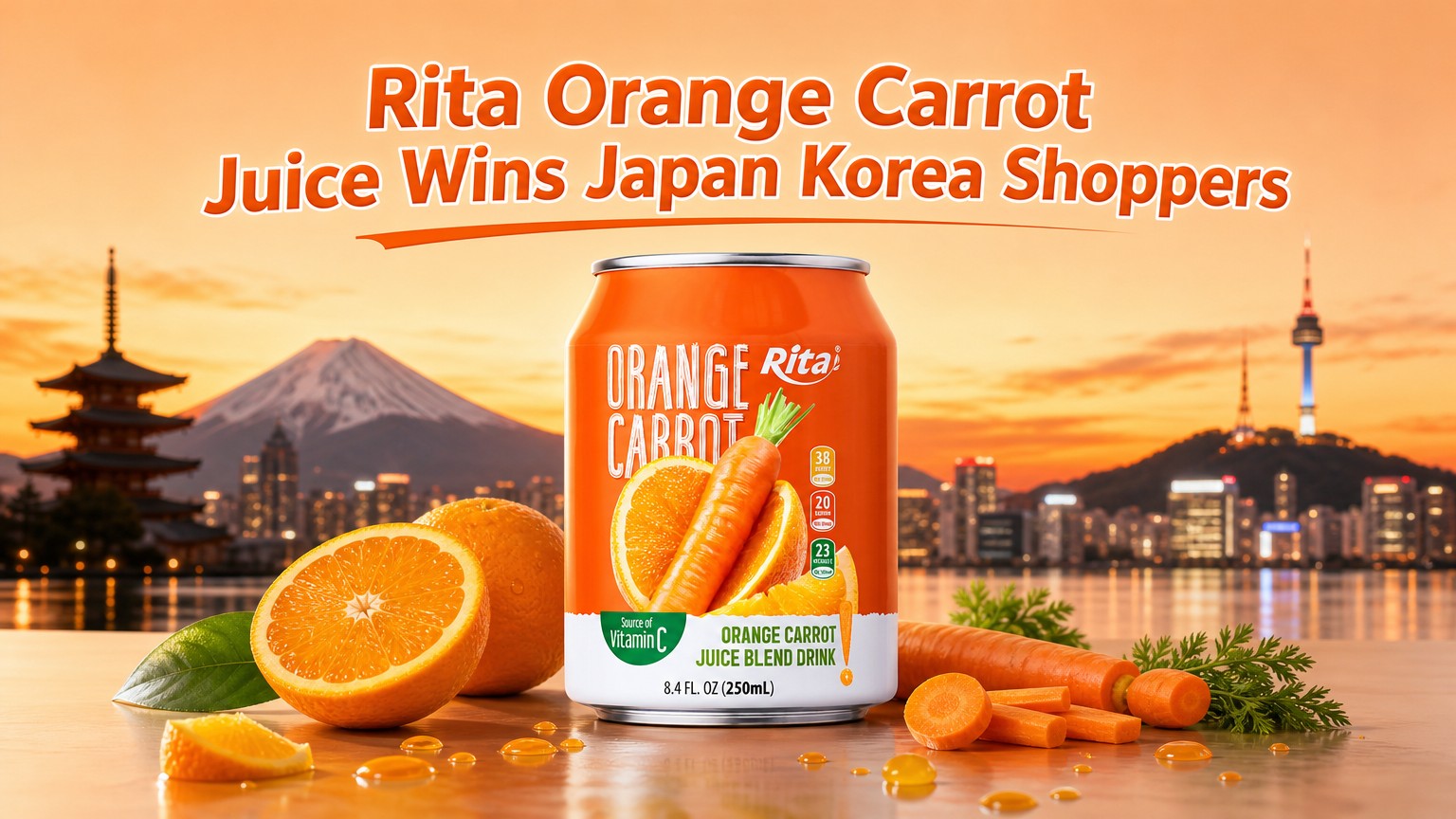 Rita Orange Carrot Juice Wins Over Japan and Korea Shoppers