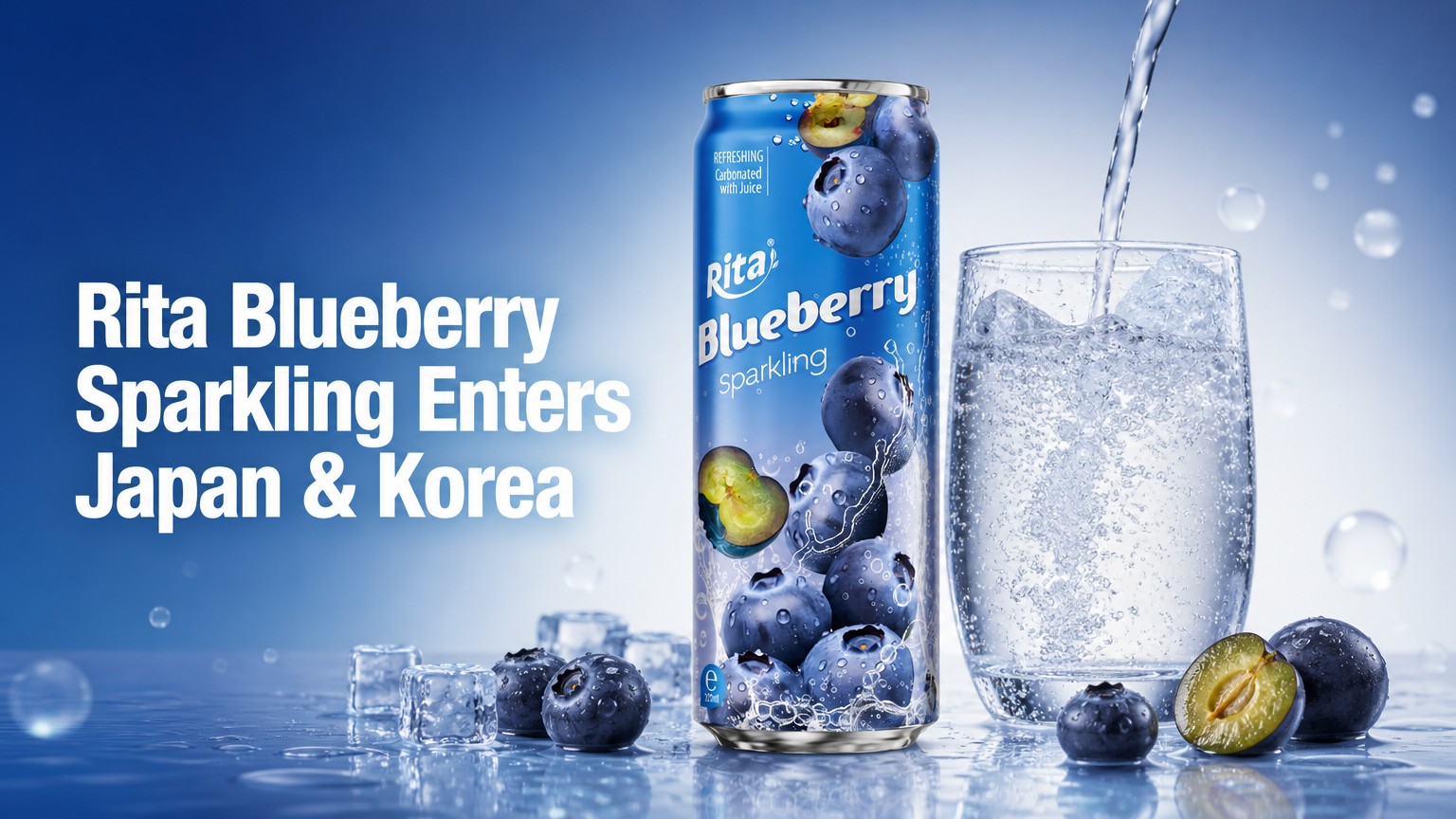 Rita Sparkling Blueberry Drink Enters Japan and Korea Supply Chains