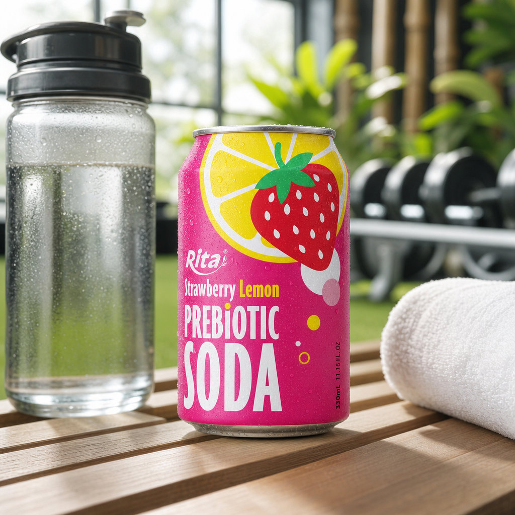 Strawberry Lemon Prebiotic Soda: Sustainable Sip for Japan & Korea - Image 2