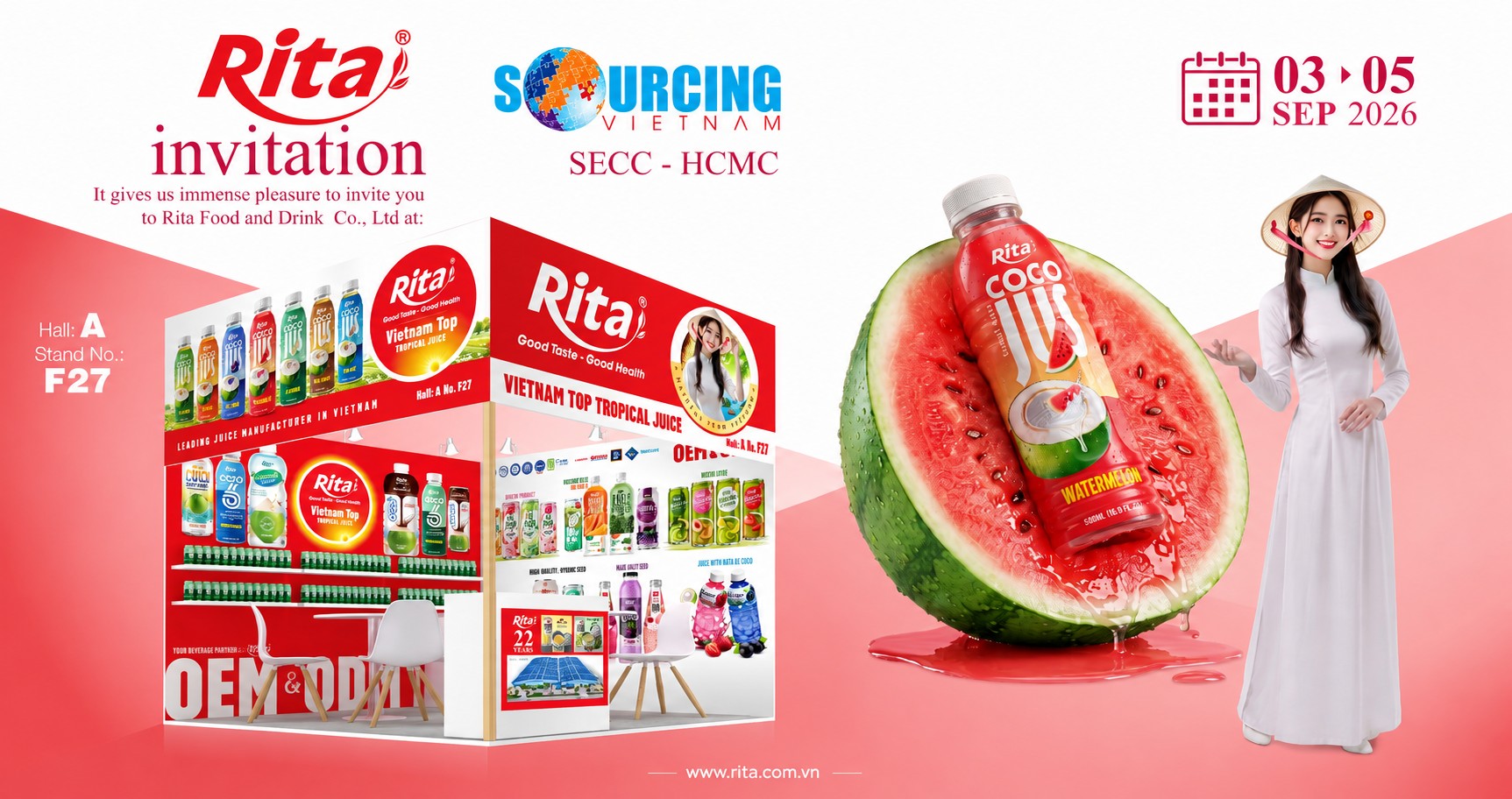 Rita – Your Trusted Beverage Manufacturing & Supply Partner at Viet Nam International Sourcing 2026
