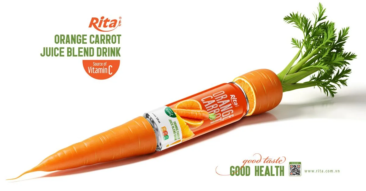 Design Orange Carrot blend juice drink 320ml can web