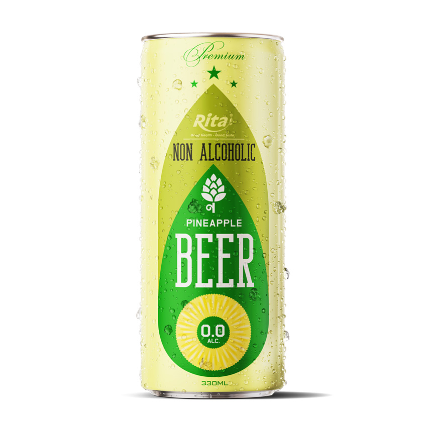 Aluminum Bottle 355ml Pineapple Beer Non Alcholic