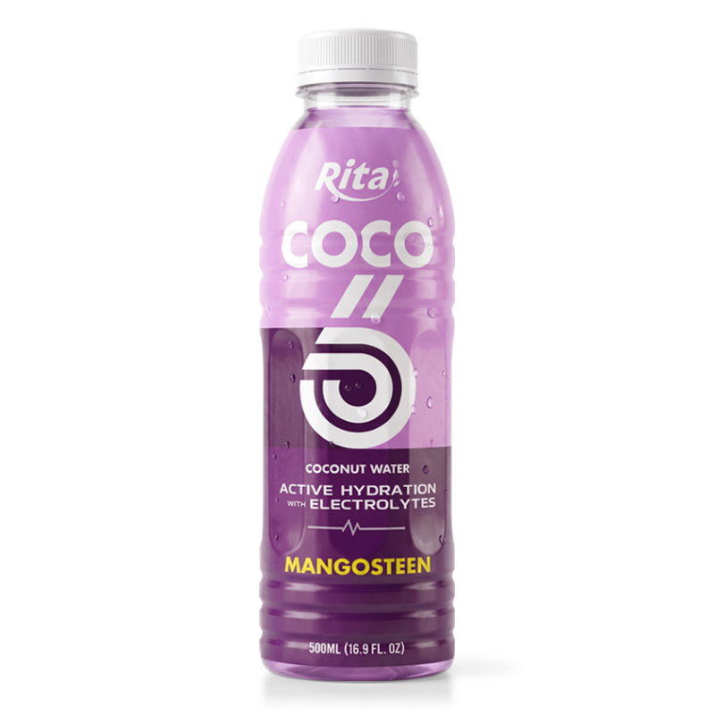 500ml Mangosteen Flavored Coconut Water with Electrolytes PET Bottle
