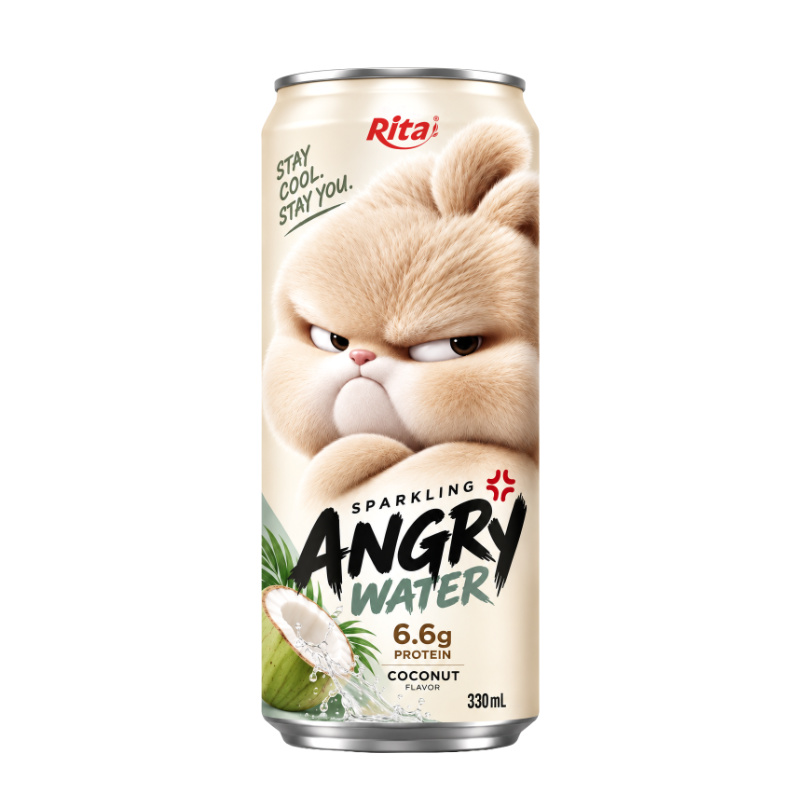 Sparkling Coconut Water with Protein 330ml – Angry Water
