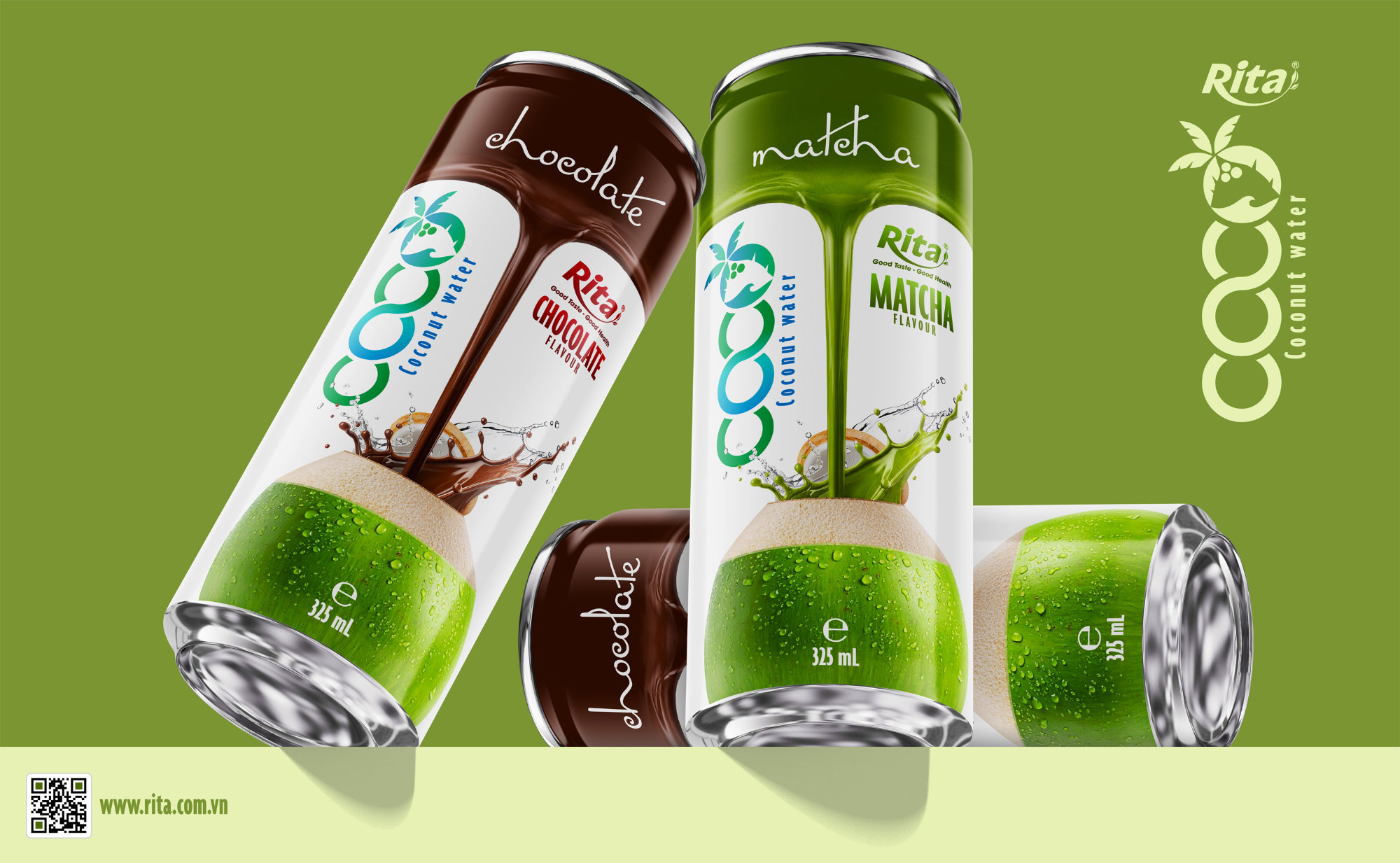 Coconut water with  Chocolate Flavor 325ml sleek can Poster 1