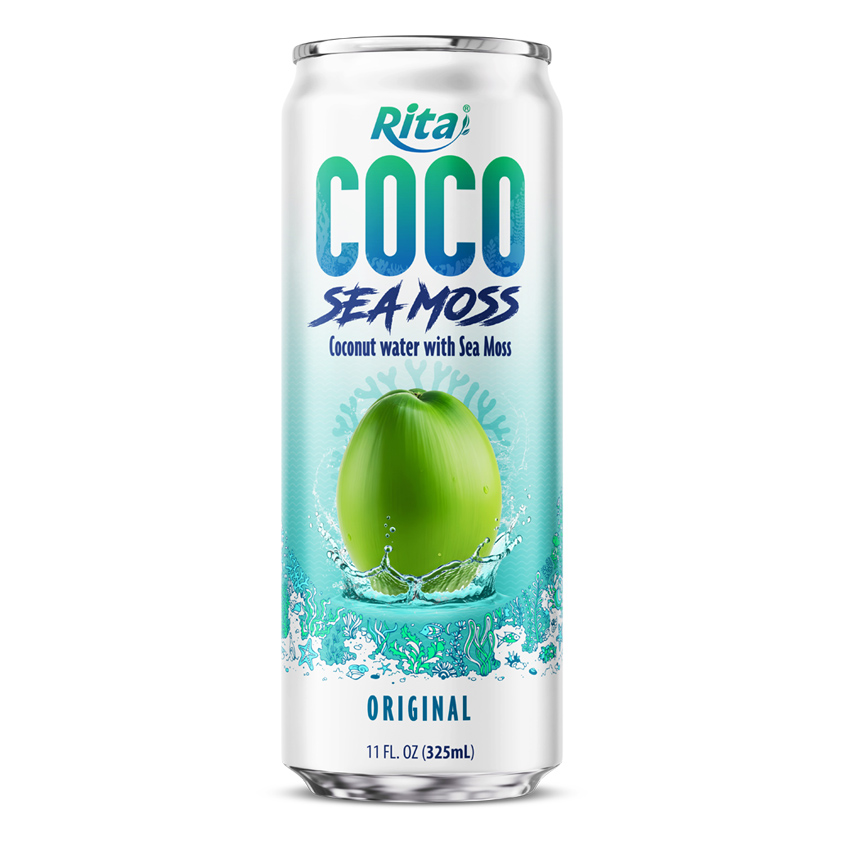 Coco Sea Moss Coconut water with sea moss 325ml sleek can
