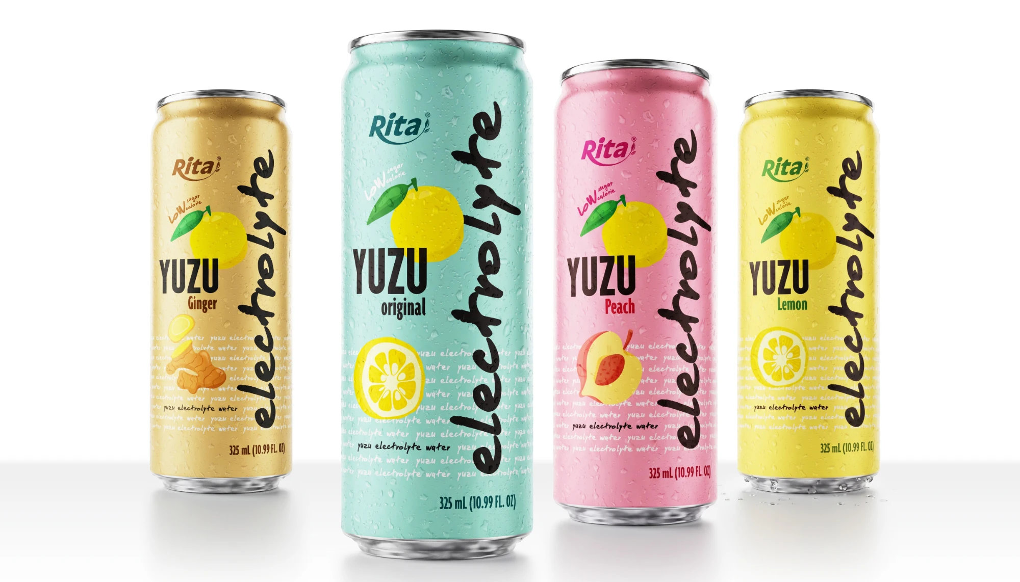 Yuzu Lemon  Electrolyte Water Drink 325ml  Low Sugar Hydration Beverage Poster 1