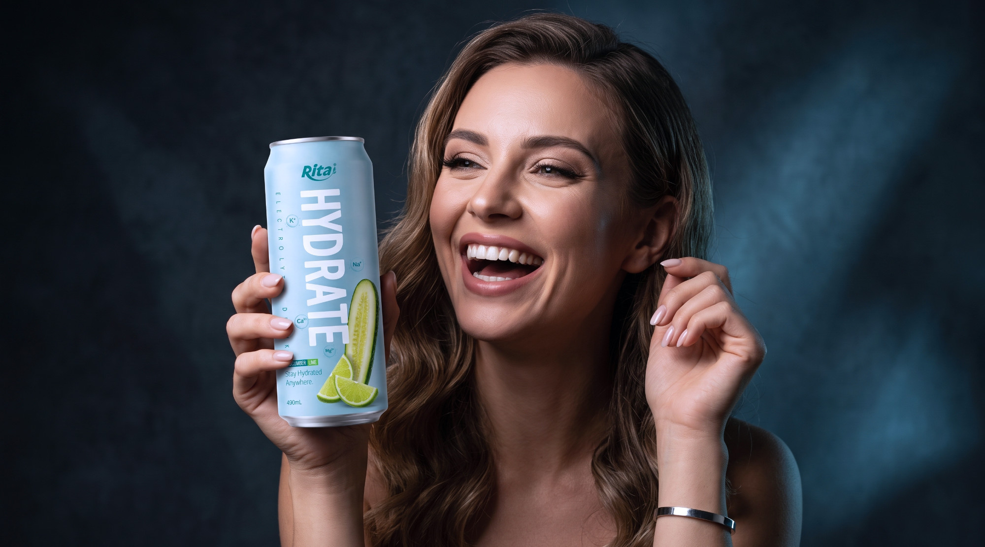 490ml Cucumber and Lime Electrolyte Juice Drink in Aluminum Can (7) Poster 2