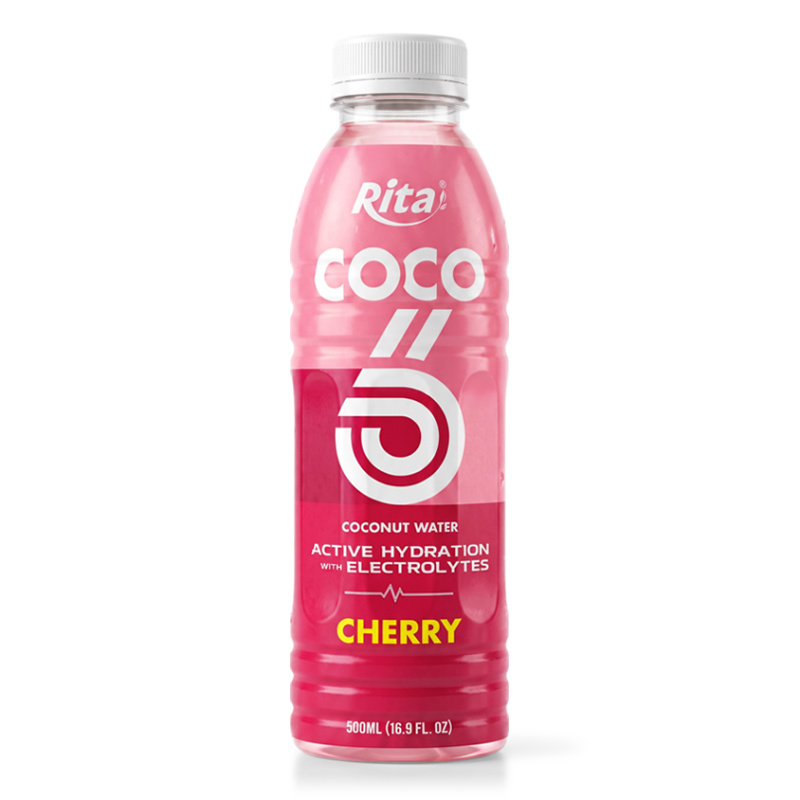 500ml Active Hydration Coconut Water with Electrolytes – Cherry Flavor