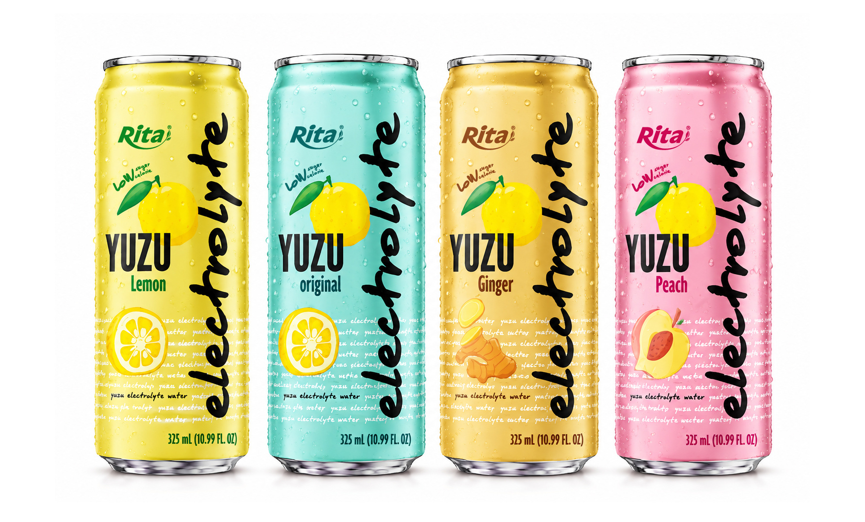 Yuzu Electrolyte Water Drink 325ml Low Sugar Hydration Beverage Poster 2