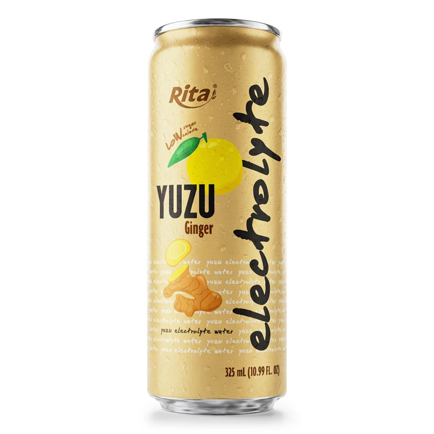Yuzu Ginger Electrolyte Water Drink 325ml Low Sugar Hydration Beverage