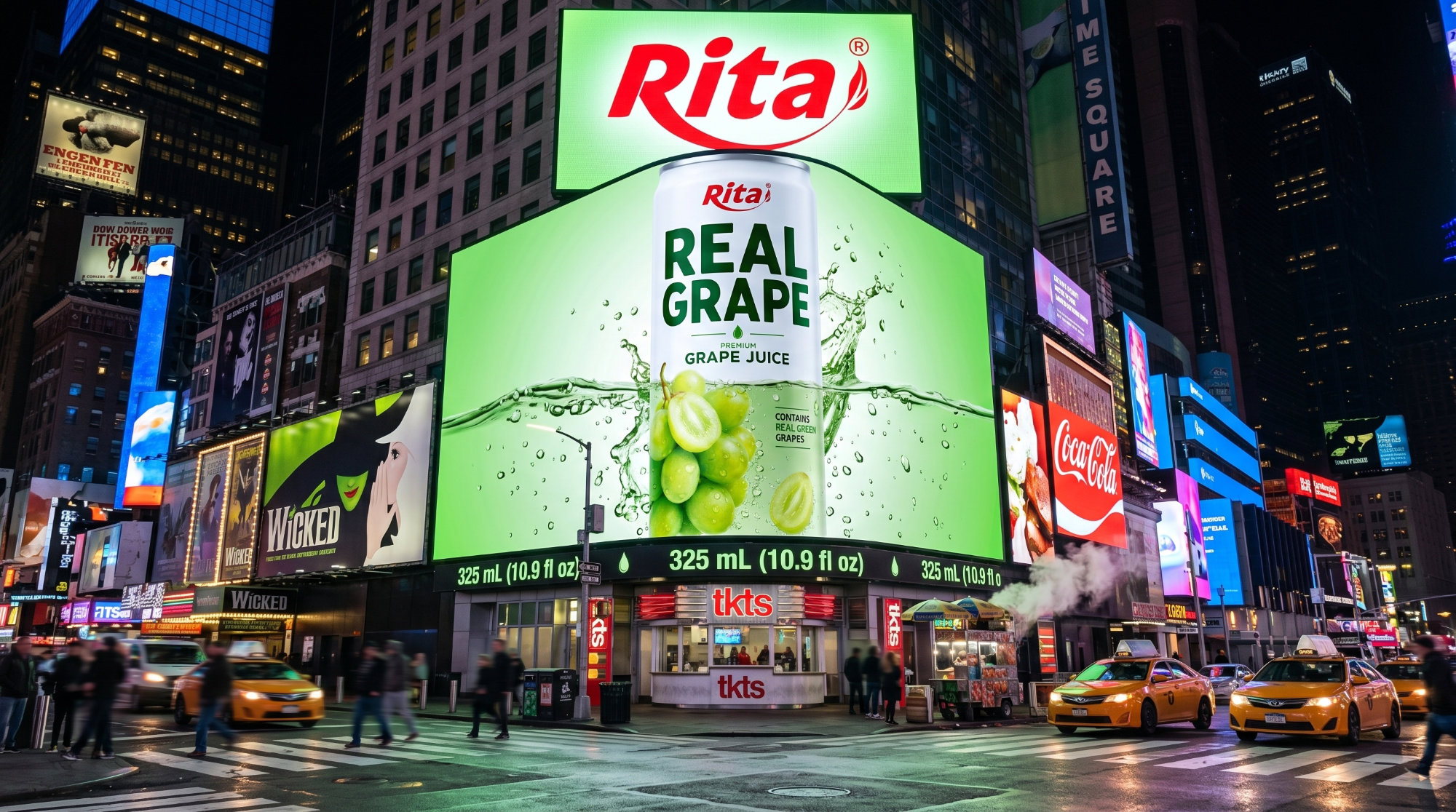 Premium Real Grape Juice 10.9 fl oz – Contains Real Green Grapes Poster 2