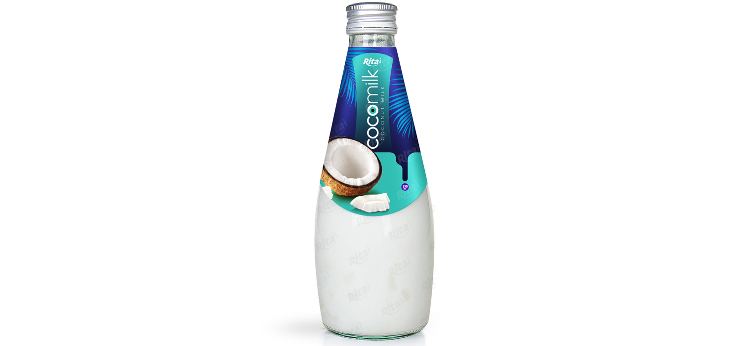 Natural Coconut milk  290ml glass bottle 