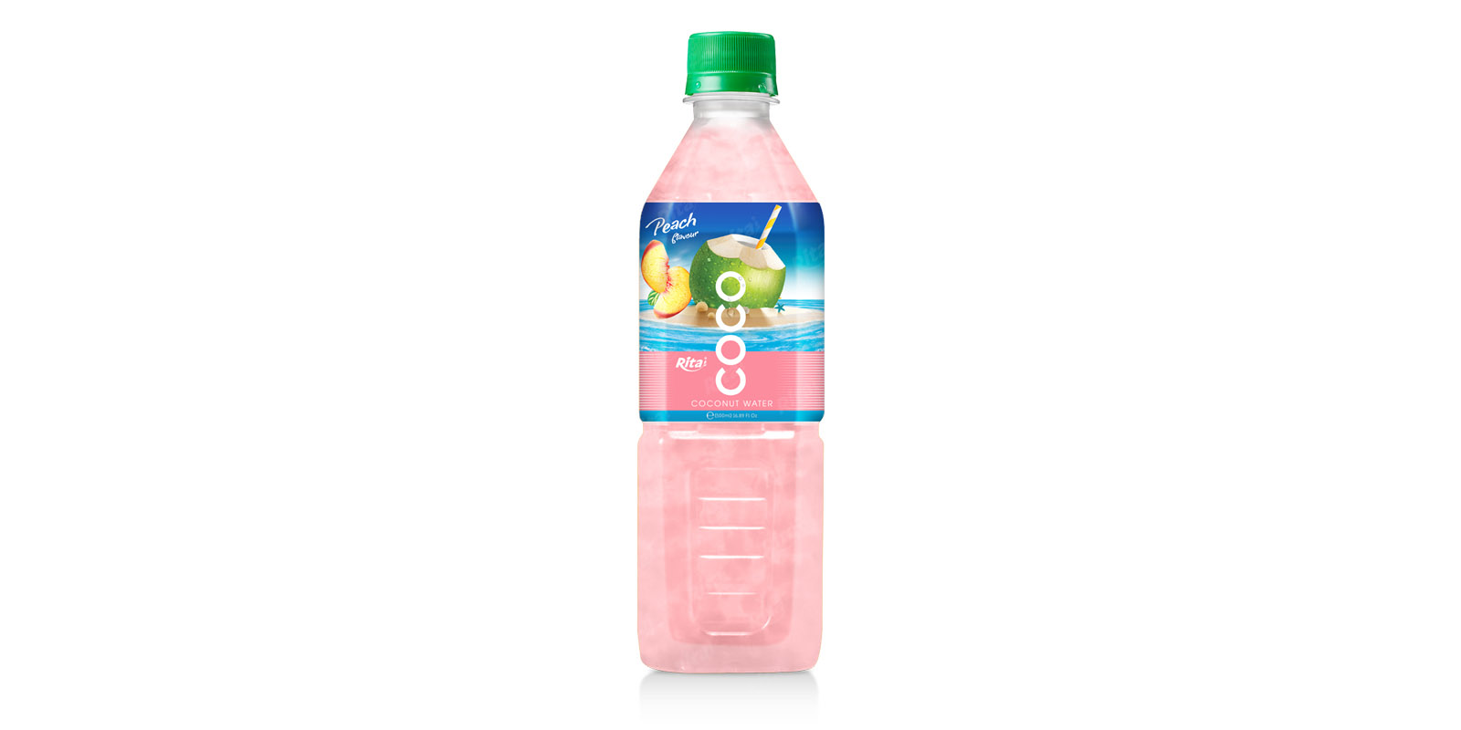 Coconut water with peach flavor  500ml Pet bottle 