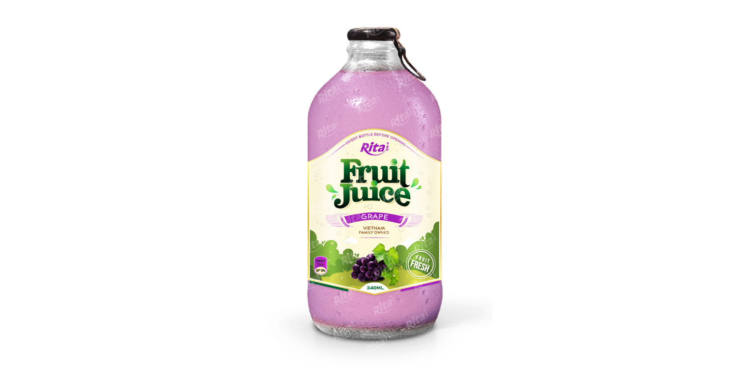 grape fruit juice 340ml glass bottle 