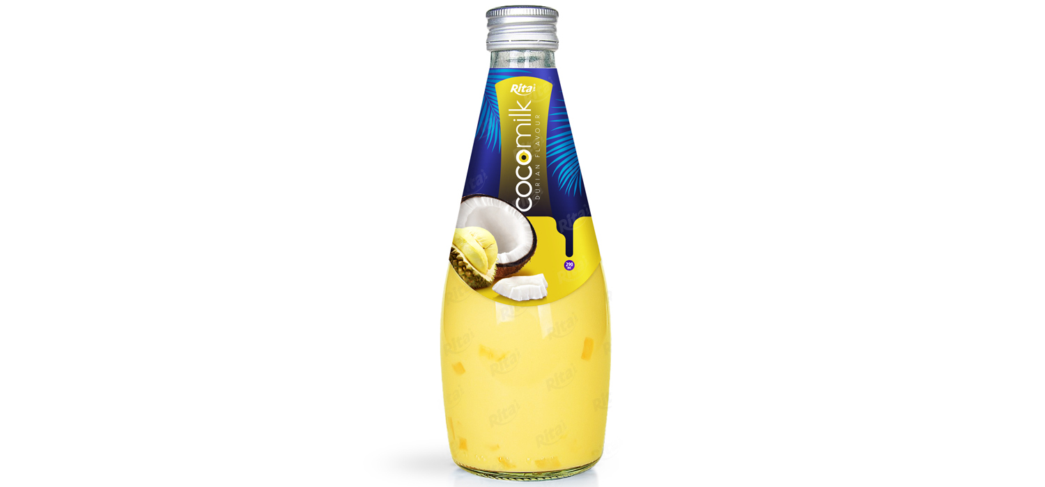 Coconut milk with durian flavor 290ml glass bottle 