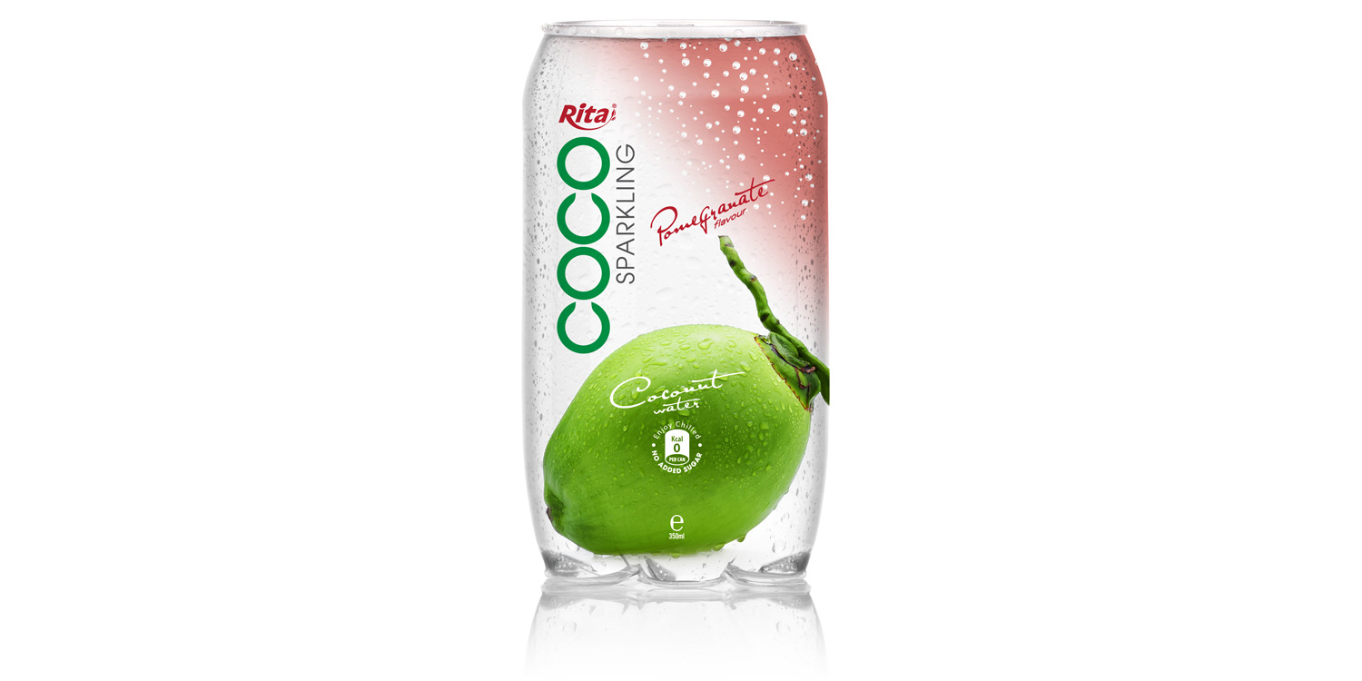 350ml Pet bottle  Sparking coconut water  with pomegranate  juice from RITA beverage