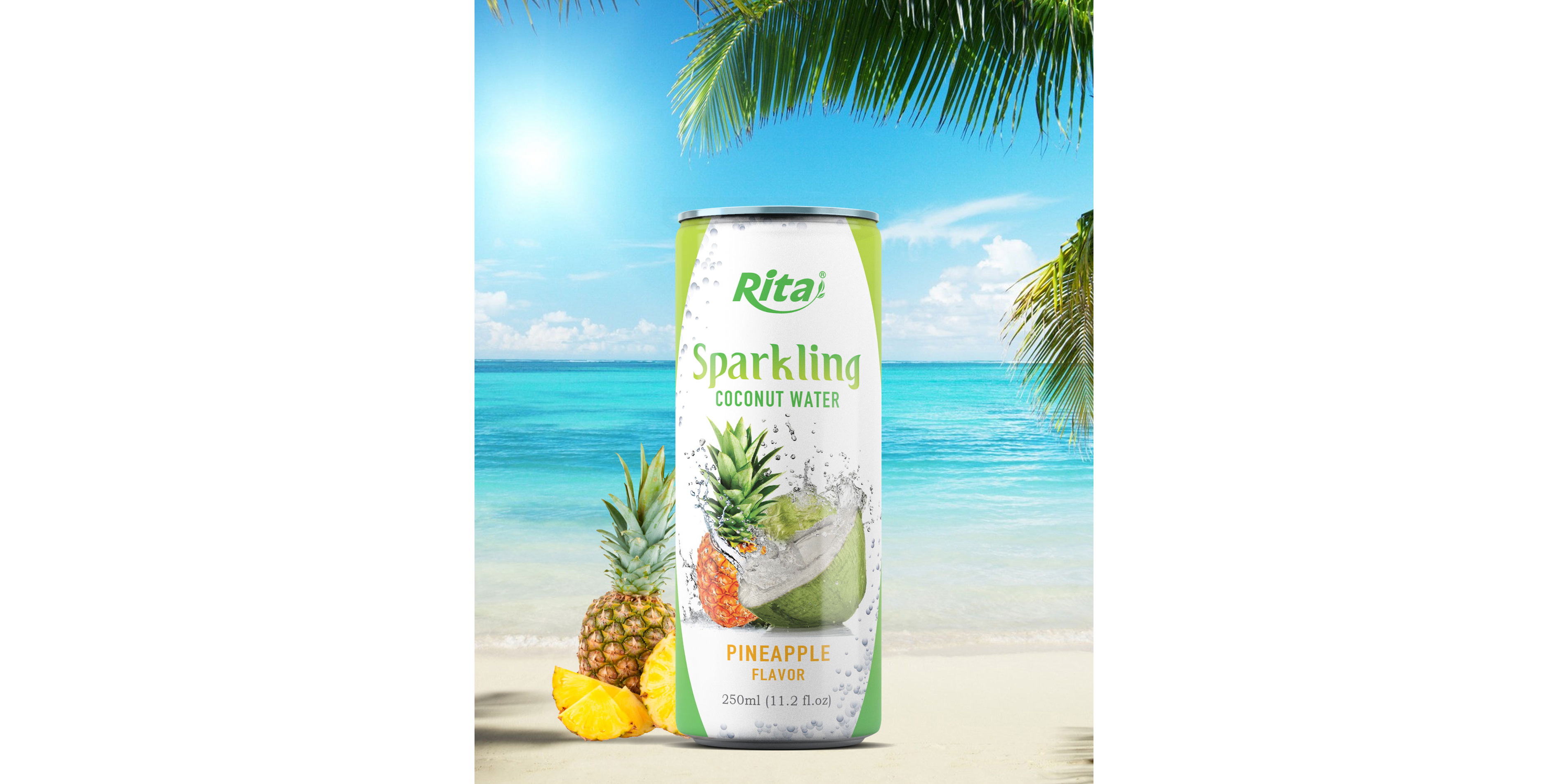 pineapple coconut sparkling water from RITA US