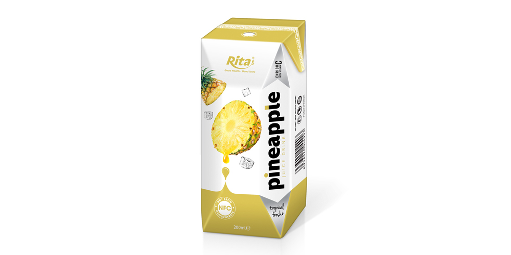 NFC fruit pineapple juice in prisma pak