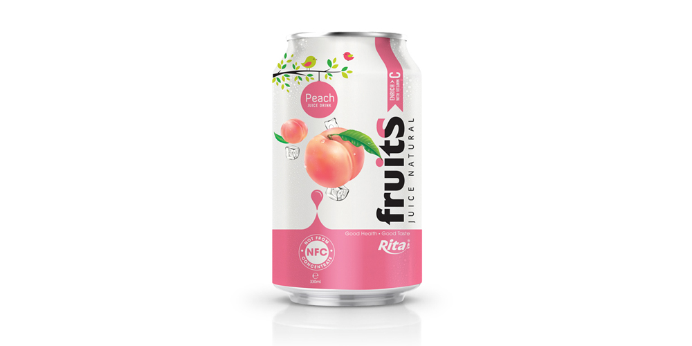 Peach juice 330ml fruit drinks brands from RITA US