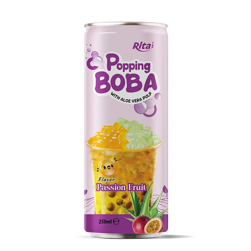 Supplier Bubble Tea Passion Fruit Flavor 250ml Can 