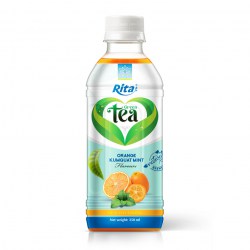 Premium green tea drink with kumquat flavor