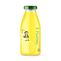 premium 250ml glass bottle pineapple fruit juice