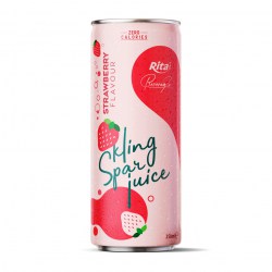 sparkling drink with strawberry flavour 250ml slim cans 