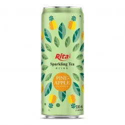 (OEM_Beverage_7)_Sparkling-Tea-drink-pineapple-flavour-330ml-sleek-can-near-me