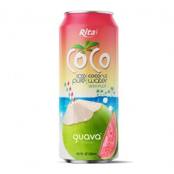 100%pure Coconut water with Pulp and guava flavour
