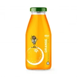 premium 250ml glass bottle orange fruit juice