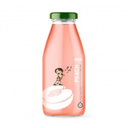 premium 250ml glass bottle peach fruit juice