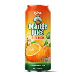 Beverage Distributors 16.57 Fl Oz Cans Orange Juice With Pulp Drink Natural