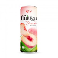 320ml_Sleek_alu_can_Peach_juice_tea_drink_healthy_with_green_tea