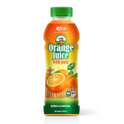 Supplier 450ml Pet Bottle Orange Juice With Pulp Drink Natural