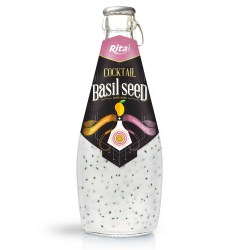 Cocktail flavor mango + passion with basil seed 290ml glass bottle from RITA US