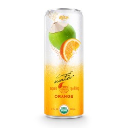Coco Organic Sparkling with orange in 320ml can from RITA US