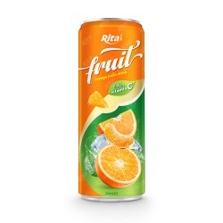 fruit orange juice enrich vitamin C in 320ml tin can from RITA US
