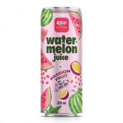 Wholesale Company OEM 320ml Sleek Can Rita Watermelon Juice With Passion Fruit Juice