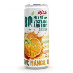 Beverage Distributors Mixed Vegetable And Fruit Drink 320ml Sleek Can